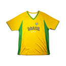 Camiseta Esportiva da Seleção Brasileira de Futebol Masculina, Solta, de Secagem Rápida, Respirável, de Manga Curta, para Verão, T-shirt Masculina para Fitness ao Ar Livre