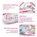 Tapete de Atividades Baby Enlightenment para Engatinhar, Cobertor Educativo, Brinquedo de Ginásio, Tapete Multifuncional com Cercadinho, Brinquedo para Exercícios e Fitness