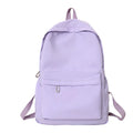 Mochila Casual Simples de Cor Sólida, Leve e para Estudantes do Ensino Médio, Mochila Multifuncional Adequada para Viagem e Escola