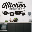 Adesivos de Parede para Cozinha ESTA COZINHA É TEMPERADA COM AMOR Adesivos de Parede com Frases Decoração de Restaurante e Casa