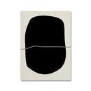 Arte de Parede Abstrata Moderna Geométrica de Meados do Século Arcos Pretos Poster em Lona HD Decoração para Sala de Estar e Quarto