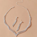 Conjunto de joias de design de moda feminina, simples e versátil, estilo luxo leve, acessórios brilhantes