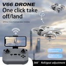 2025 V66 RC Drone 4K Profissional HD Dupla Câmera Fotografia Aérea Evita Obstáculos Controle Remoto FPV Dron Quadcopter Brinquedos