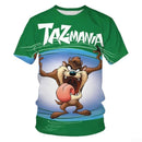 Camiseta Premium Masculina 3D com Estampa de Cartoon | Impressão Personalizada de Alta Densidade em Algodão Respirável para Conforto Durante Todo o Dia no Verão