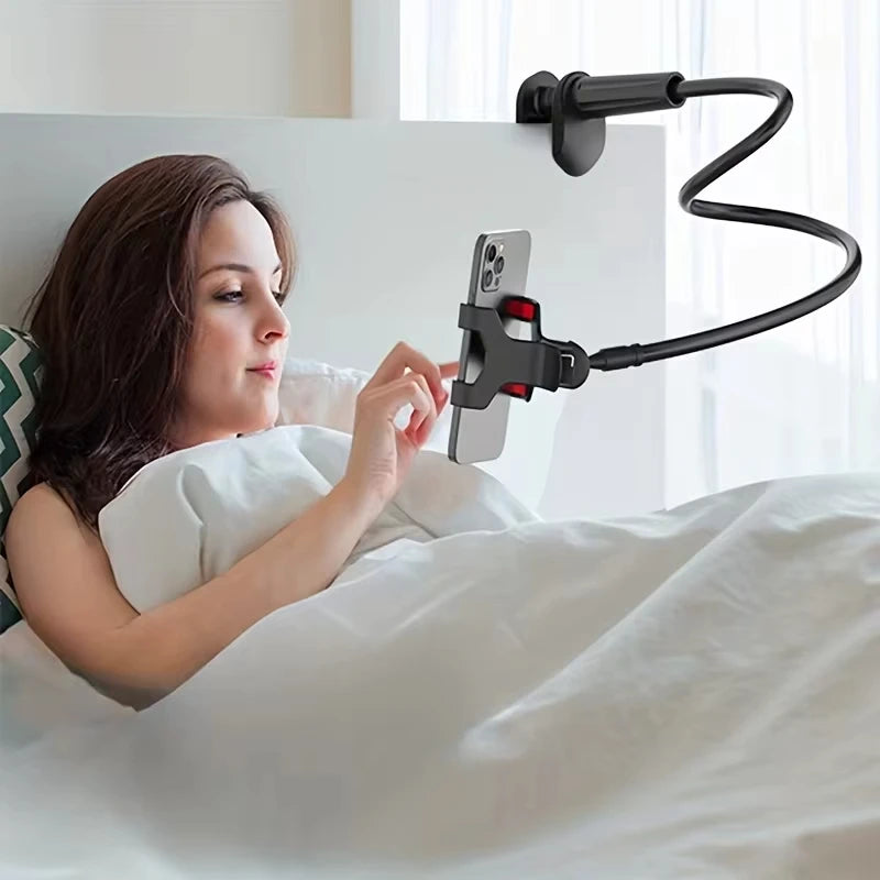 Suporte para Celular, Suporte de Mesa Flexível para Cama com Braço Longo Ajustável de 360 Graus e Clipe, Suporte para Telefone
