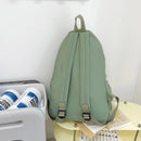 Mochila Casual Simples de Cor Sólida, Leve e para Estudantes do Ensino Médio, Mochila Multifuncional Adequada para Viagem e Escola