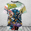 Camiseta 3D masculina da moda com estampa de personagem de desenho animado popular, verão, manga curta, solta e chamativa