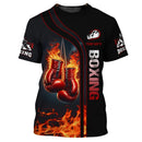 Camiseta Personalizada de Boxe com Nome Roupas Masculinas Camisetas de Luta Muay Thai Legais Camisetas 3D Impressas Personalidade Boxes Esporte Fitness Tee Top