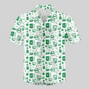 Camiseta Havaiana de Planilha do Excel Engraçada com Estampa 3D, Estilo Lazer de Férias, Camisa Solta com Botões, Roupas Criativas para Trabalho Y2k