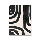 Arte de Parede Abstrata Moderna Geométrica de Meados do Século Arcos Pretos Poster em Lona HD Decoração para Sala de Estar e Quarto