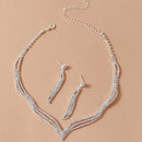 Conjunto de joias de design de moda feminina, simples e versátil, estilo luxo leve, acessórios brilhantes