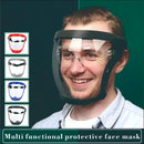 Máscara de Proteção Facial Completa Ajustável com Ventilação, Máscara de Segurança de Plástico Durável, Painel Transparente e Alça Elástica