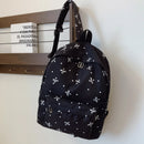 Mochila de Volta às Aulas com Estampa Divertida de Laço, Conforto Matelassê e Sistema de Organização com Múltiplos Bolsos para a Vida Universitária das Mulheres