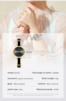 Relógio de Pulso Feminino NIBOSI de Luxo com Pulseira de Cerâmica, Relógio Criativo para Mulheres, Relógio de Diamante Feminino com Quartz