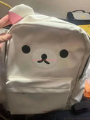 Mochila Kawaii Urso Rilakkumas Mochila de Grande Capacidade Mochila Estilosa para Estudante Bolsa Escolar Bolsas de Ombro Mochila Presente