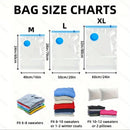 2/3/7 Peças de Sacos a Vácuo para Armazenamento de Roupas/Edredons, Resistentes com Bomba Manual, Economizador de Espaço, Hermético, Reutilizável, Viagem, Mala