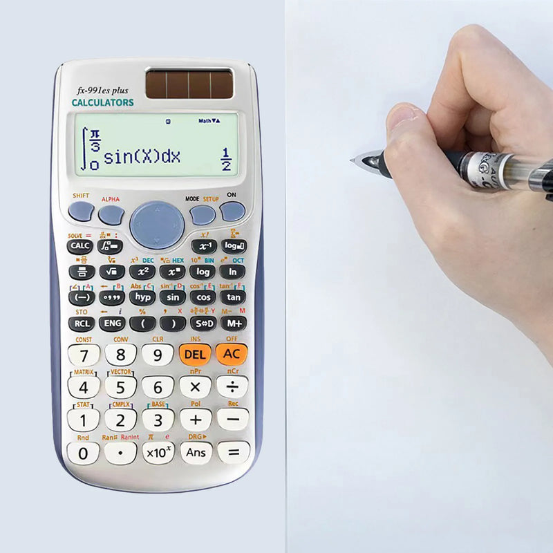 Calculadora Científica Calculadora de Matemática com 417 Funções Display de 10+2 Dígitos Dupla Alimentação Ideal para Professores e Estudantes