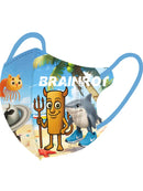 Máscara Descartável Infantil de Desenho Animado com Embalagem Individual Design de Monstro Engraçado Máscara de Proteção Infantil para Uso ao Ar Livre