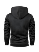 Moletom Novo Primavera Outono Streetwear Moda Casaco Masculino de Cor Sólida com Capuz, Casual, Folgado, de Fleece, Roupas Masculinas