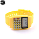 Relógio Calculadora Eletrônica Infantil Micro Calculadora Relógio de Silicone com Data e Multifuncional Relógio Mini Calculadora Portátil