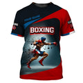 Camiseta Personalizada de Boxe com Nome Roupas Masculinas Camisetas de Luta Muay Thai Legais Camisetas 3D Impressas Personalidade Boxes Esporte Fitness Tee Top