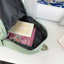 Mochila Casual Simples de Cor Sólida, Leve e para Estudantes do Ensino Médio, Mochila Multifuncional Adequada para Viagem e Escola