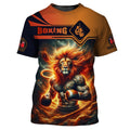 Camiseta Personalizada de Boxe com Nome Roupas Masculinas Camisetas de Luta Muay Thai Legais Camisetas 3D Impressas Personalidade Boxes Esporte Fitness Tee Top