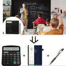 Calculadora científica dobrável inteligente com display LCD de 10 dígitos, escrita apagável, calculadora de funções portátil para escritórios