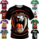 Camiseta Premium Masculina 3D com Estampa de Cartoon | Impressão Personalizada de Alta Densidade em Algodão Respirável para Conforto Durante Todo o Dia no Verão