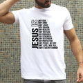 Camiseta Masculina Estampada 3D com Cruz de Jesus Cristo - Design Clássico, Casual, Mangas Curtas, Estilo Street Fashion, Oversized, Solta