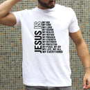 Camiseta Masculina Estampada 3D com Cruz de Jesus Cristo - Design Clássico, Casual, Mangas Curtas, Estilo Street Fashion, Oversized, Solta