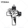 Decoração de Parede com Símbolo da Cruz de Jesus, Decoração de Páscoa e Ação de Graças, Enfeite de Parede para Escritório ou Sala