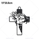 Decoração de Parede com Símbolo da Cruz de Jesus, Decoração de Páscoa e Ação de Graças, Enfeite de Parede para Escritório ou Sala