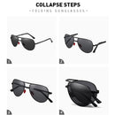 CLLOIO Folding Photochromic Sunglasses Men Women Polarized Driving Sun Glasses Chameleon Anti-glare Sport Oculos de sol