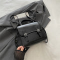 Mochila Feminina Estilo Faculdade Moda Casual Cor Sólida Bolsas de Ombro para Senhoras Bolsa Feminina Simples de Couro PU Macio