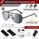 CLLOIO Folding Photochromic Sunglasses Men Women Polarized Driving Sun Glasses Chameleon Anti-glare Sport Oculos de sol