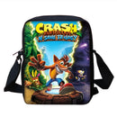 Mochilas Infantis Cartoon Crash Bandicoots Bolsa de Ombro Estojo de Lápis Mochilas Escolares de Grande Capacidade para Meninos e Meninas Melhor Presente