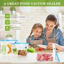 A19F Seladora a Vácuo para Alimentos - Seladora de Alimentos Portátil Sem Fio com 10 Sacos Seladores, Para Preservação e Frescor dos Alimentos