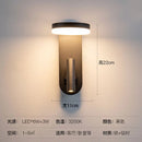 Luminária de parede para quarto com interruptor, holofote rotativo, moderna, simples, criativa em preto e branco, personalizada para quartos de hotel