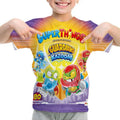 Camiseta Padrão 3D SuperThings Infantil Camiseta O-neck Manga Curta Roupas Meninas Casual Camiseta Tops Primavera Verão Roupas Infantis