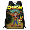 Mochilas Infantis Cartoon Crash Bandicoots Bolsa de Ombro Estojo de Lápis Mochilas Escolares de Grande Capacidade para Meninos e Meninas Melhor Presente