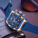 Relógio Masculino LIGE Luxo à Prova d'Água Quartzo Cronógrafo Luminoso com Data Esportivo Pulseira de Silicone