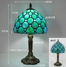 Table Lamp 8 Inches Stained Glass Bedside Lamp Red Rose Desk Reading Light Bedroom Living Room Home Office