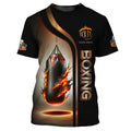 Camisetas Gráficas de Boxe Fashion Para Homens Tendência de Verão Manga Curta Camisetas Esportivas Estampadas em 3D Soltas de Secagem Rápida e Respiráveis