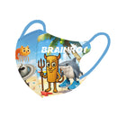 Máscara Descartável Infantil de Desenho Animado com Embalagem Individual Design de Monstro Engraçado Máscara de Proteção Infantil para Uso ao Ar Livre