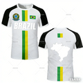 Camisa de Futebol Novo Design 2026 Top de Treinamento Listras da Bandeira do Brasil Maillot Camisa de Futebol Esportiva ao Ar Livre Secagem Rápida Camiseta Esportiva