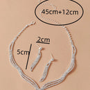Conjunto de joias de design de moda feminina, simples e versátil, estilo luxo leve, acessórios brilhantes