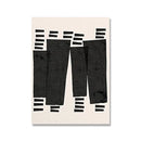 Arte de Parede Abstrata Moderna Geométrica de Meados do Século Arcos Pretos Poster em Lona HD Decoração para Sala de Estar e Quarto