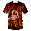 Camiseta Premium Masculina 3D com Estampa de Cartoon | Impressão Personalizada de Alta Densidade em Algodão Respirável para Conforto Durante Todo o Dia no Verão