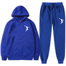 Conjunto de 2 Peças de Agasalho Esportivo de Basquete Marca Moletom Calça Moletom Masculino Feminino Conjunto de Treino Moda Casual Roupas Esportivas com Capuz Sudadera Hombre
